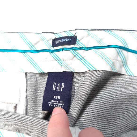 Vintage Gap Wide Leg Trousers Dress Pants Women Size 12 Wool Blend Career Office - Picture 4 of 7